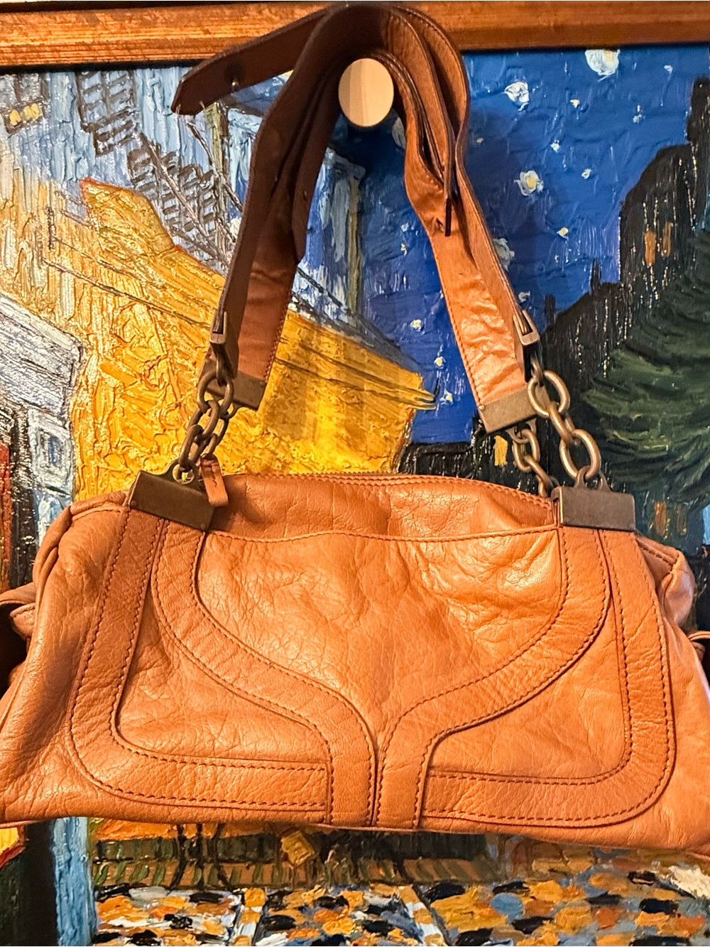 Dolce & Gabbana Tan Leather Shoulder Bag